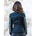 Embroidered blouse "Flower Ornament" White on Black
